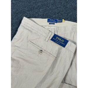 New Polo Ralph Lauren Pants Men's 50Bx30 Khaki Linen Chino Preppy Classic Fit